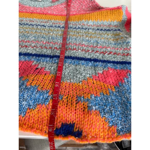 Moon & Madison Women's Multicolor Block Sweater Wool Blend Size XS Oversized - Picture 8 of 8